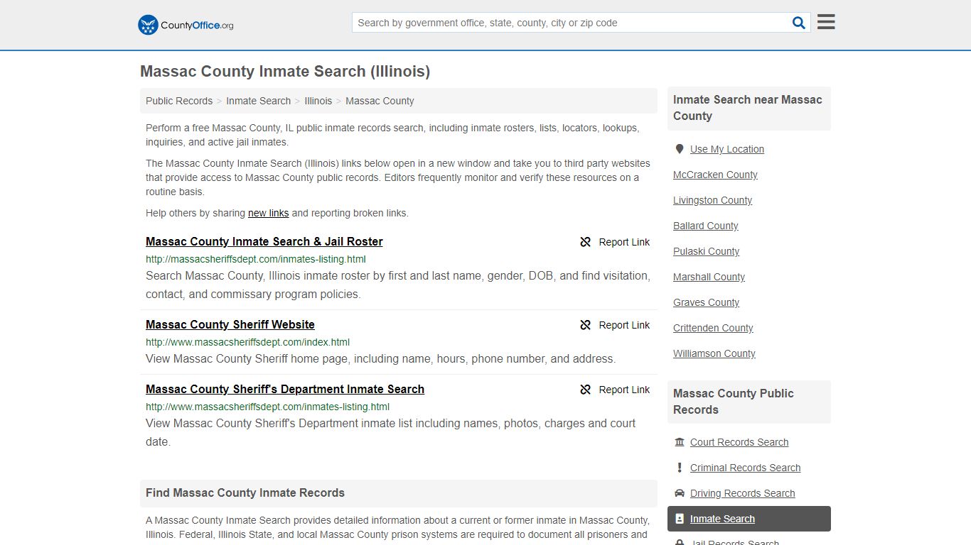 Inmate Search - Massac County, IL (Inmate Rosters & Locators)